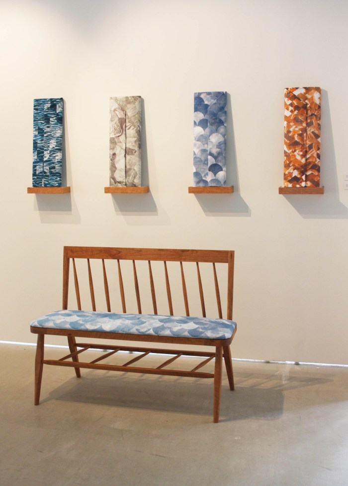 bench and fabric